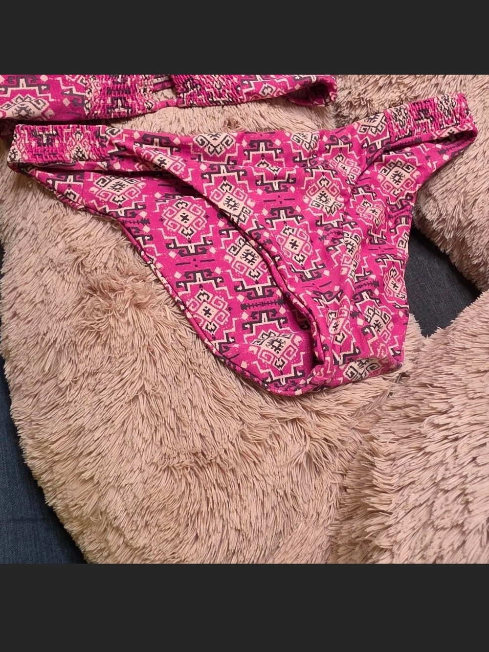 Pink Geometric Two-Piece Bikini Set - Picture 3 of 4